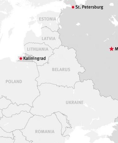Map Europe, Kaliningrad
